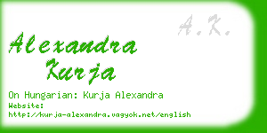 alexandra kurja business card